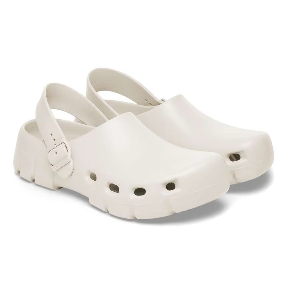 Birkenstock Slide on Clog with Strap in Eggshell (Birki Flow) - Picture 4 of 15